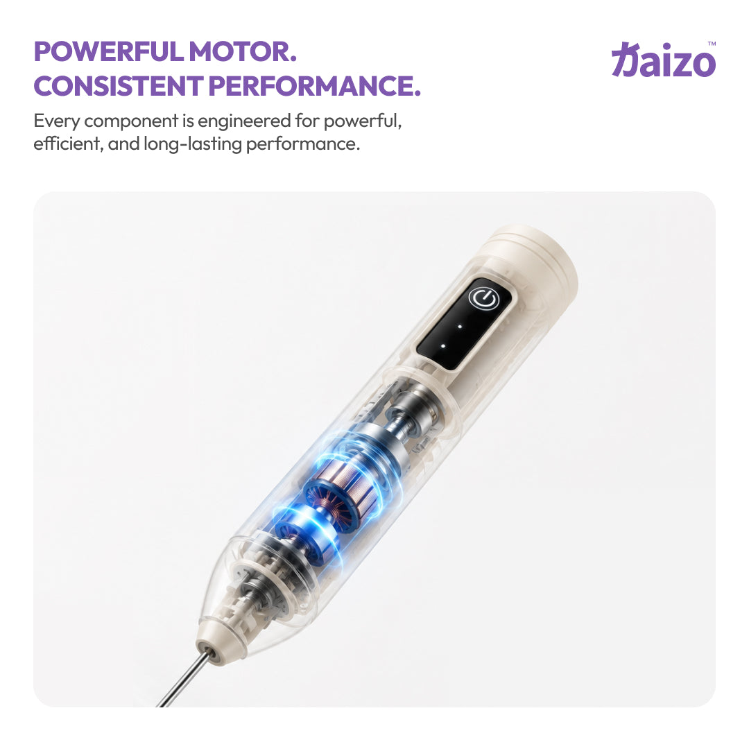 Kaizo Rechargeable Milk Frother: Perfect Foam for Coffee Lovers