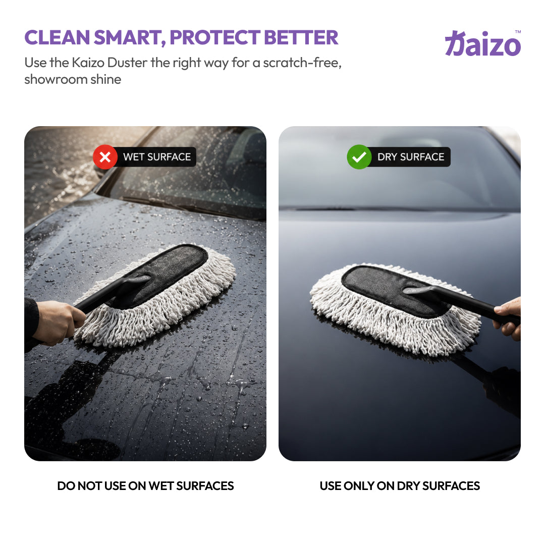 Kaizo Car Duster - Lint-Free & Scratch-Free Car Cleaner Brush
