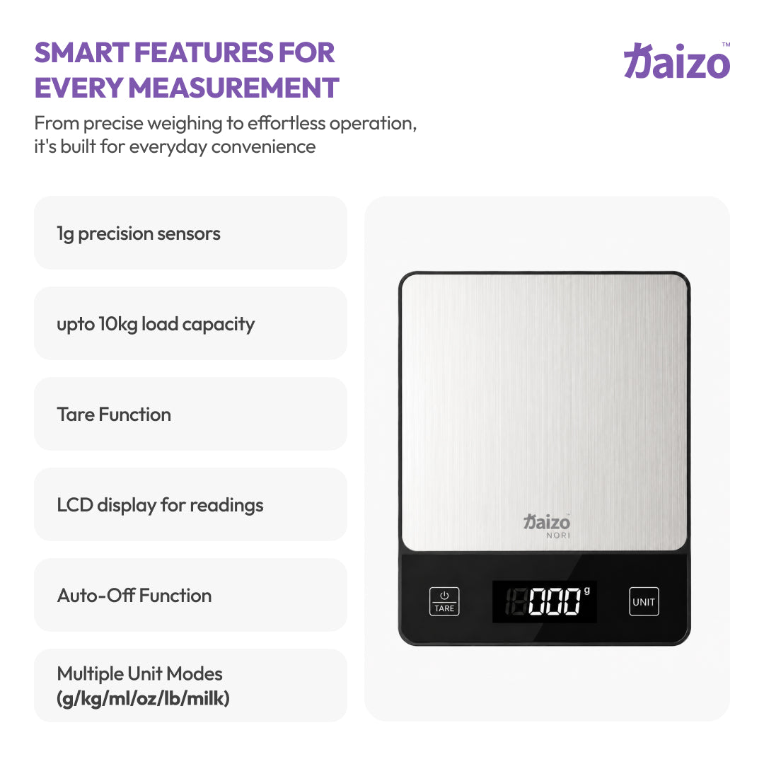 Kaizo Nori Weightwise Kitchen Weighing Scale | Precision for Perfect Portions