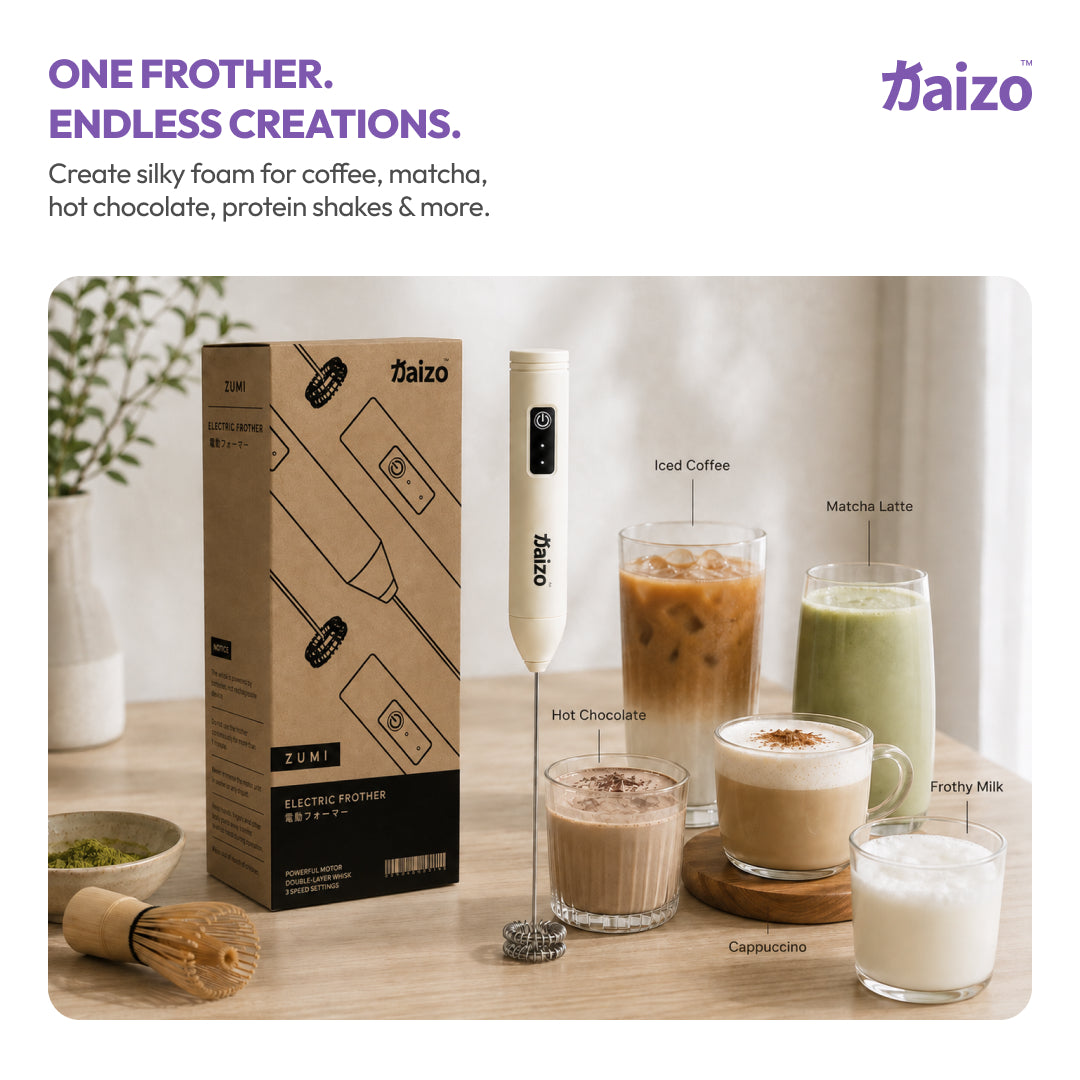Kaizo Rechargeable Milk Frother: Perfect Foam for Coffee Lovers