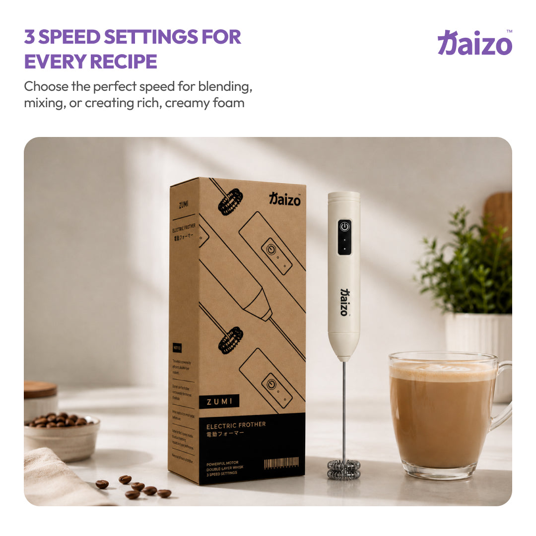 Kaizo Rechargeable Milk Frother: Perfect Foam for Coffee Lovers