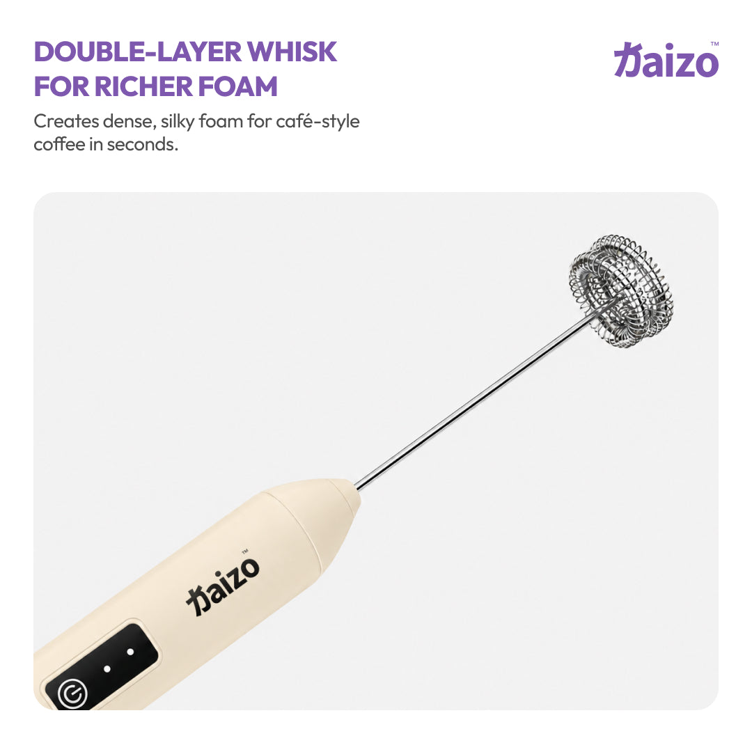 Kaizo Rechargeable Milk Frother: Perfect Foam for Coffee Lovers